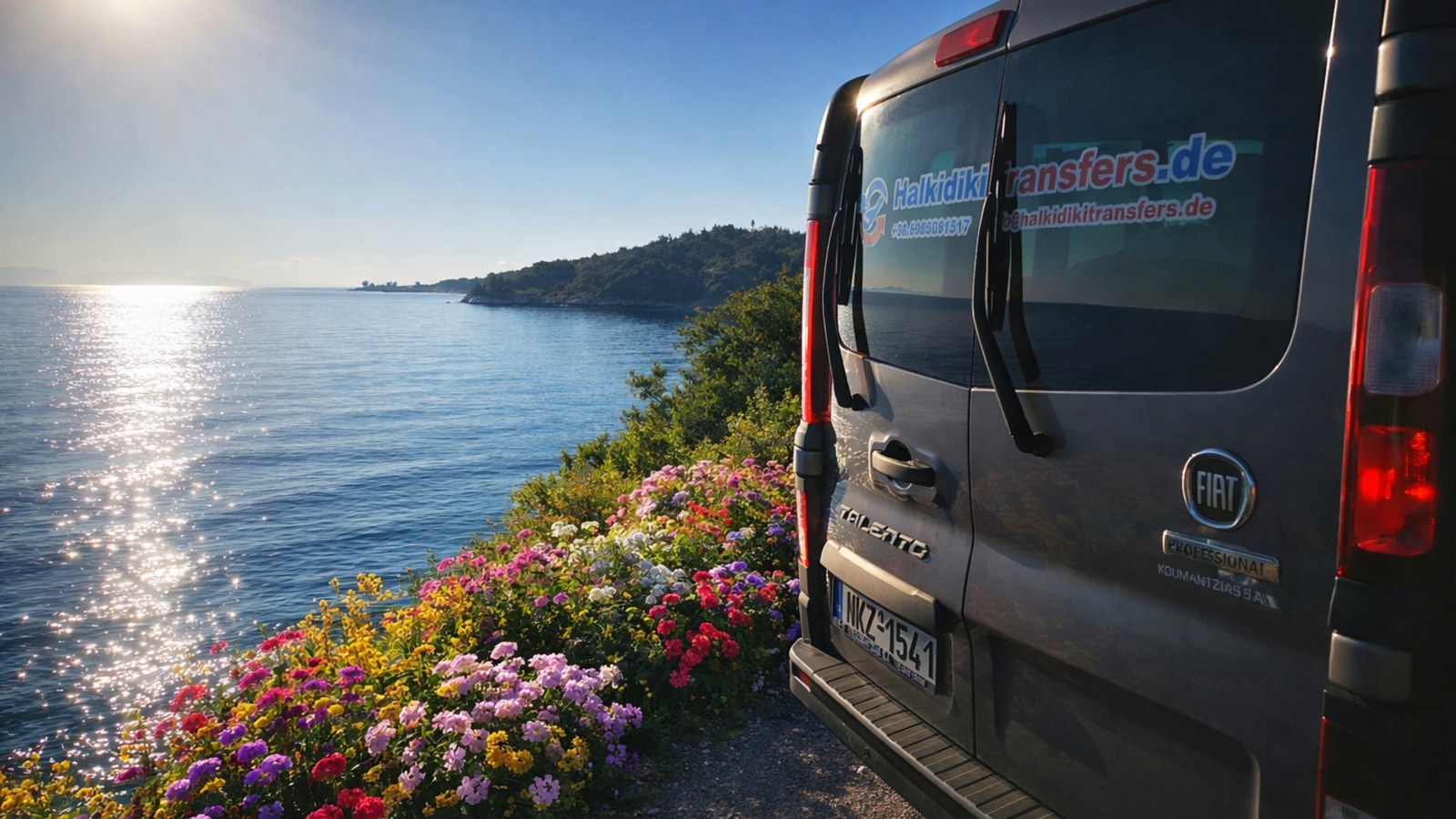 luxury group transfer minibus halkidiki